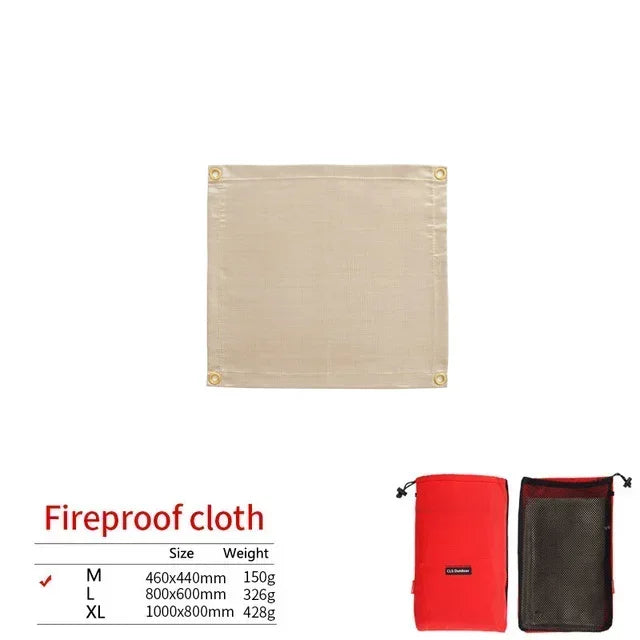 Skanto | CampVita Brandschutz Campingmatte | Hitzebeständig & Feuerfest | Ideal für Grills & Lagerfeuer | Fiberglas Beige