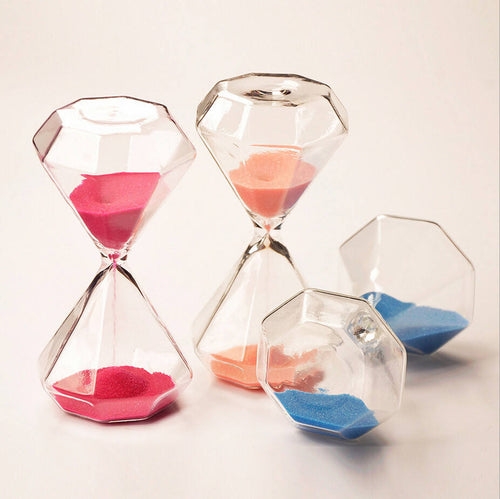 Skanto | 5-60 Minuten Diamant-Sanduhr, Sand-Timer, Sandglas, Kindergeschenk, Timer, Heimdekoration, Erhältlich in mehreren Farboptionen