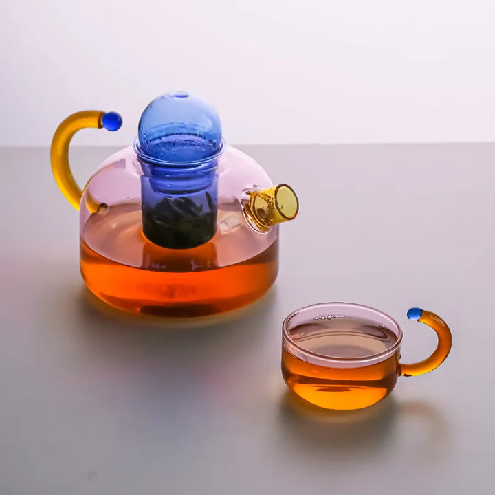 Skanto | Teegeschirr aus Glas in Kontrastfarben