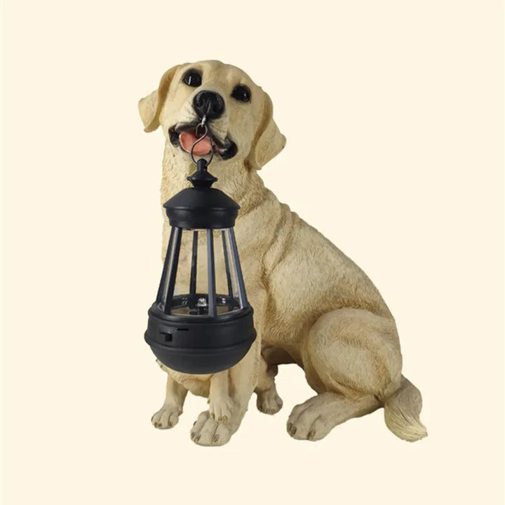 Skanto | Solarbetriebene Harz-Hundestatuenlampe