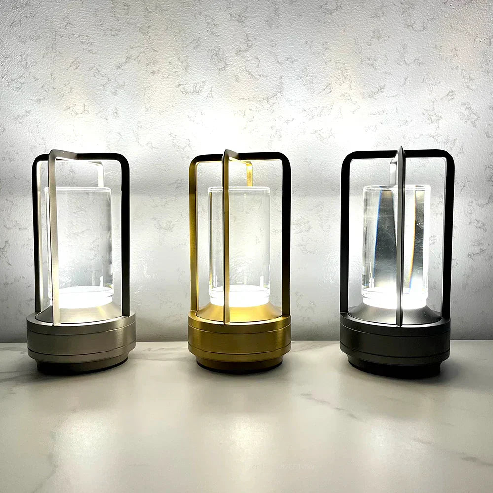 Skanto | Wiederaufladbare kabellose LuxuryGlow Tischlampe – Elegante kabellose Lampe für jede Stimmung