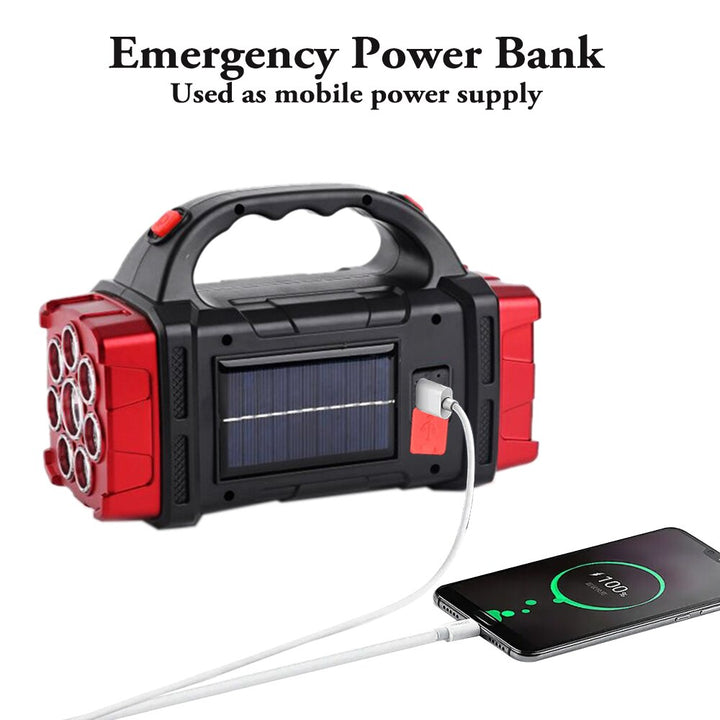 Skanto | Solar Blast Leistungsstarke Powerbank LED-Taschenlampe
