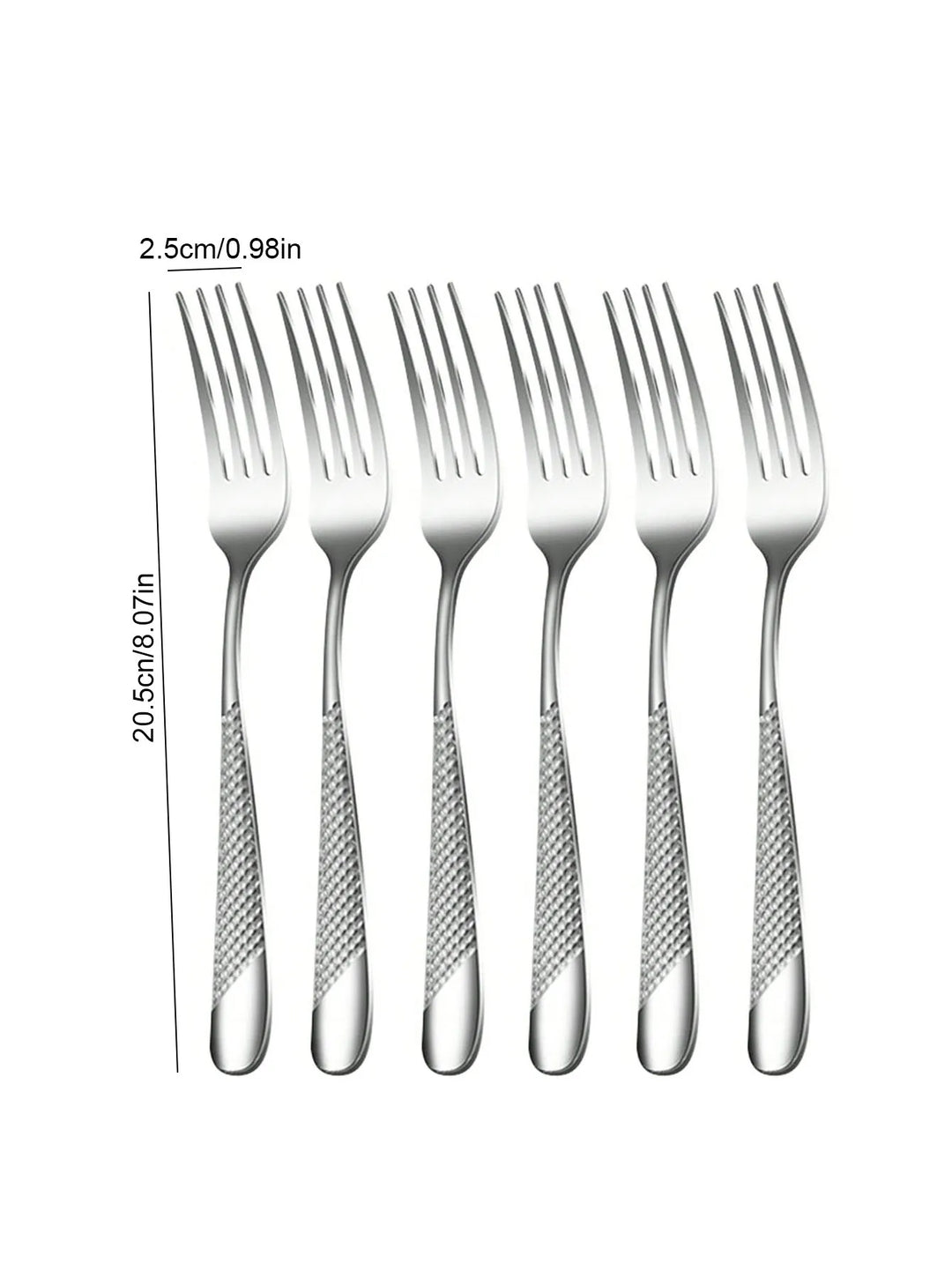 Skanto | Hochwertiges Besteckset aus Edelstahl Silber Stern Diamant - Inklusive Messer, Gabel, Löffel & Dessertgabel & -löffel - 6-teilige/30-teilige Optionen