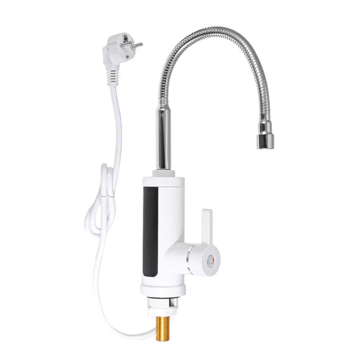 Skanto | FlowHeat 3000W Instant-Warmwasser-Küchenarmatur – Elektrische Mischbatterie mit Temperaturanzeige