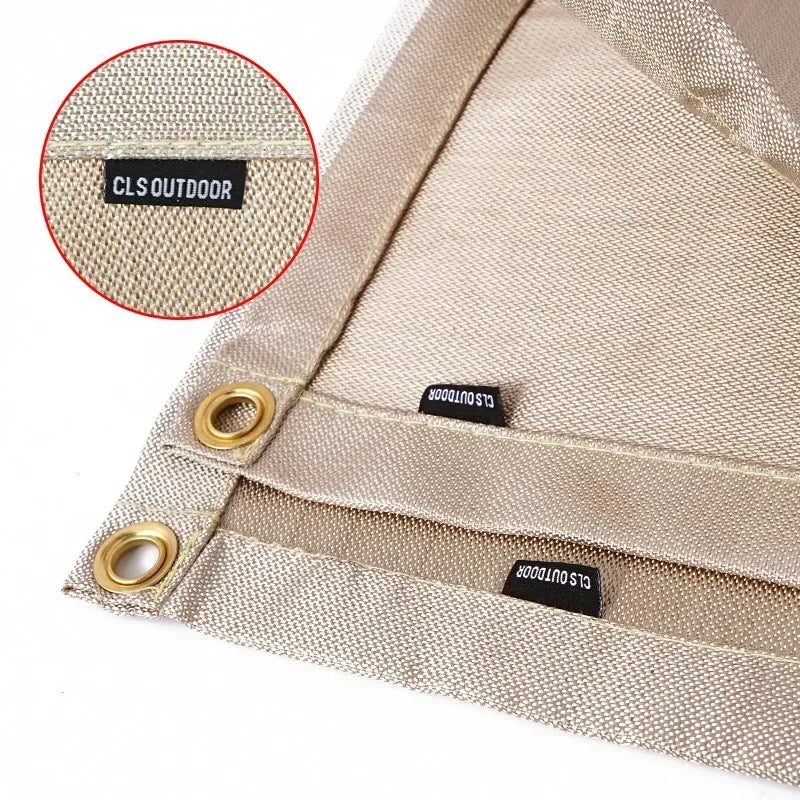 Skanto | CampVita Brandschutz Campingmatte | Hitzebeständig & Feuerfest | Ideal für Grills & Lagerfeuer | Fiberglas Beige