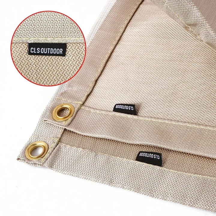 Skanto | CampVita Brandschutz Campingmatte | Hitzebeständig & Feuerfest | Ideal für Grills & Lagerfeuer | Fiberglas Beige