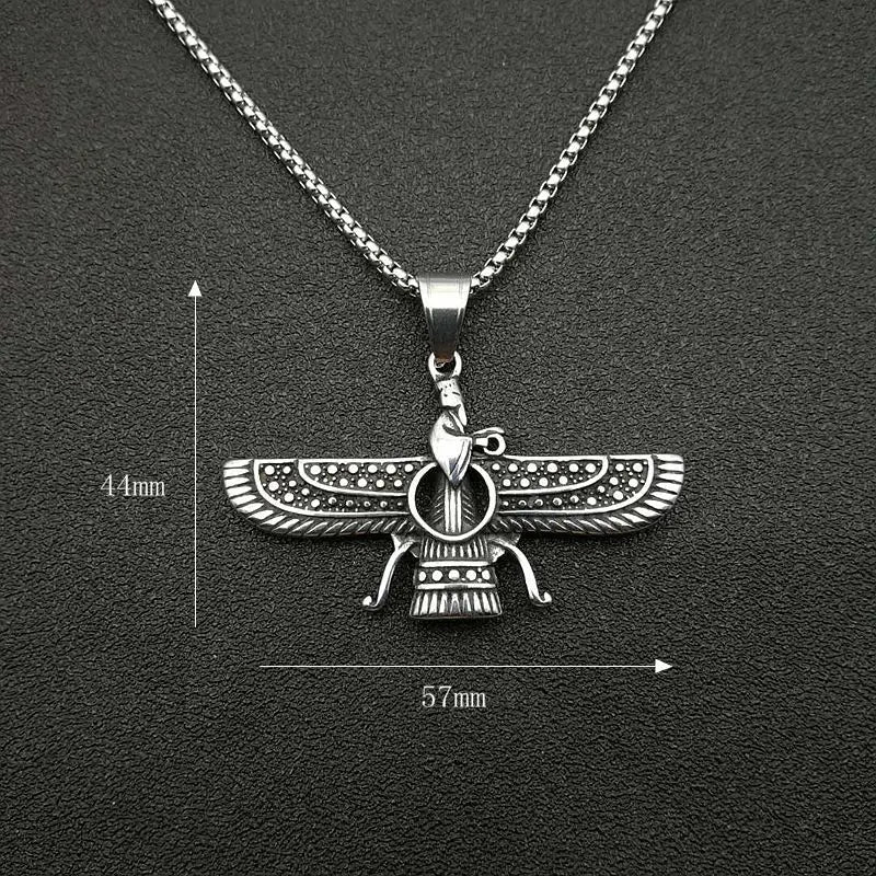 Skanto | Zoroastrischer Faravahar / Ahura Mazda Anhänger Halskette