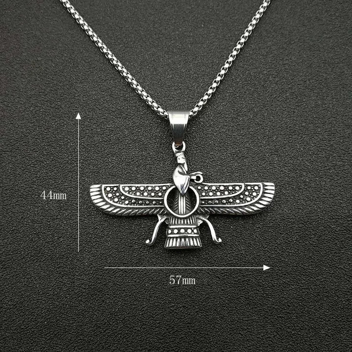 Skanto | Zoroastrischer Faravahar / Ahura Mazda Anhänger Halskette