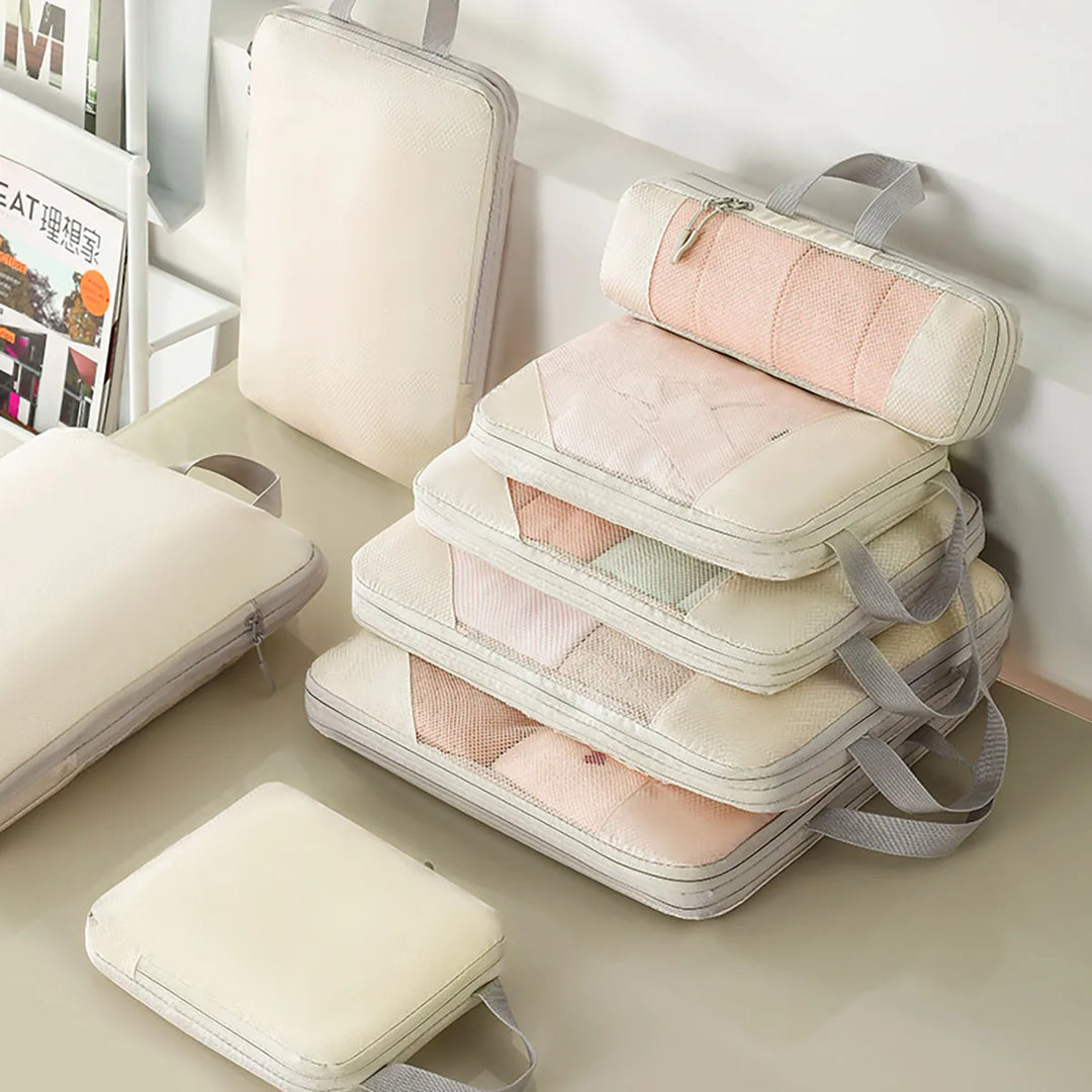 Skanto | PackNest Kompressions-Organizer-Set | 5-teilig | Platzsparend & Wasserabweisend | Ideal für Reise & Alltag