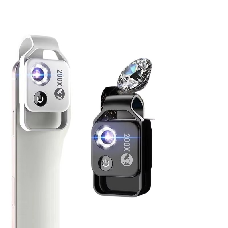 Skanto | 200X Zoom Professionelles Mikroskopobjektiv für Smartphones mit Clip