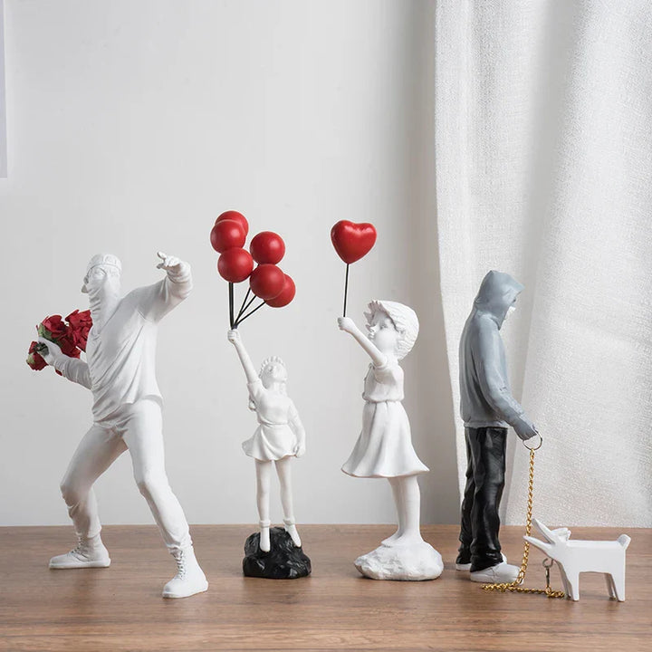 Skanto | Banksy Inspirierte Skulpturenkollektion