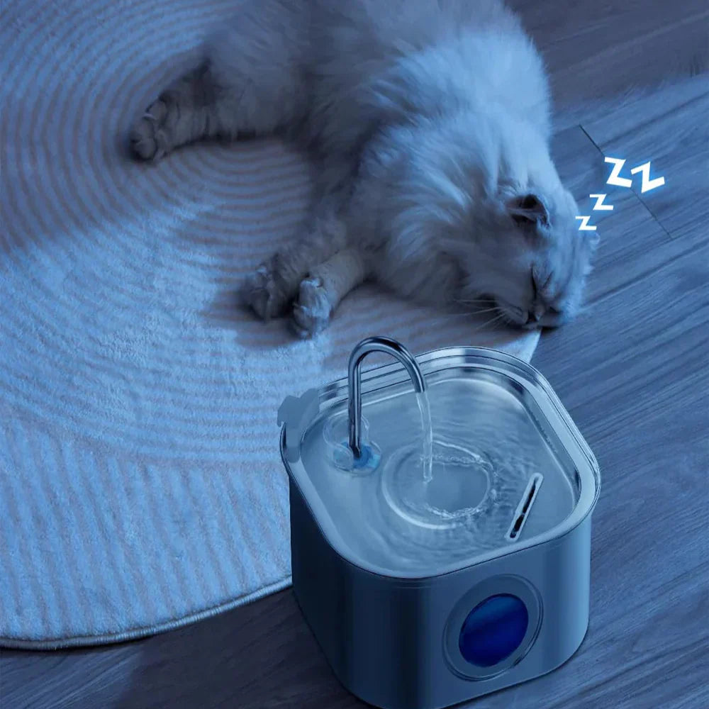 Skanto | Skanto Felindra Katzenbrunnen | Edelstahl | Fließendes Wasser für bessere Hydration | Leise & Hygienisch | 2,5 L Fassungsvermögen