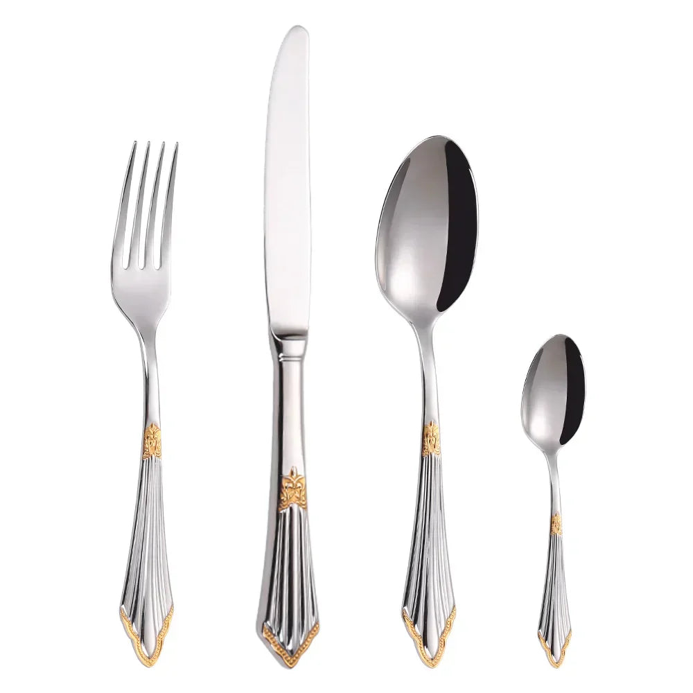 Skanto | Elegantes Besteckset in Gold-Design