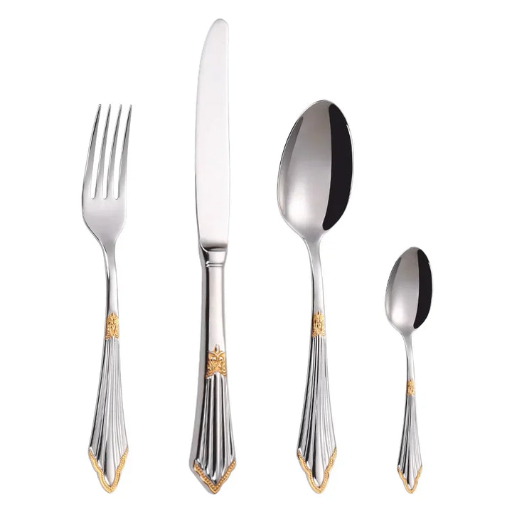 Skanto | Elegantes Besteckset in Gold-Design