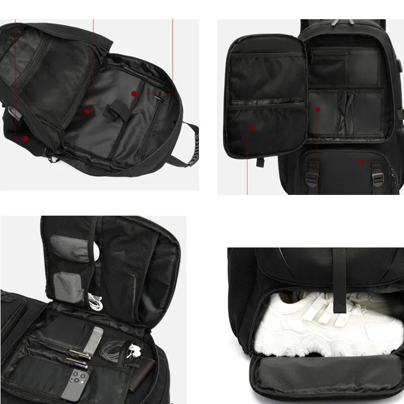Skanto | Tech Trek Pro 50-80L – Der ultimative Rucksack mit USB-Ladefunktion | Robust und geräumig
