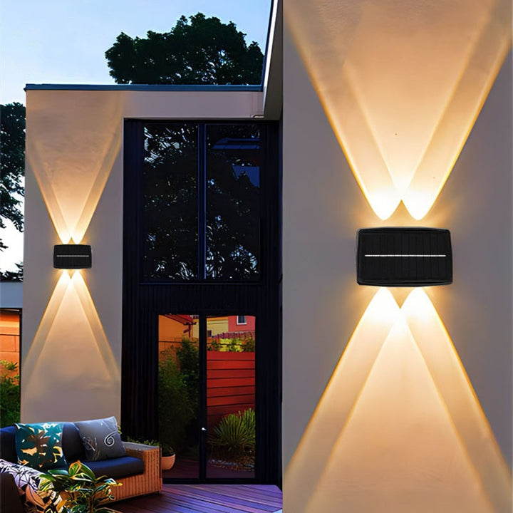 Skanto | Solar LED Up/Down Außenwandleuchte Wasserdicht