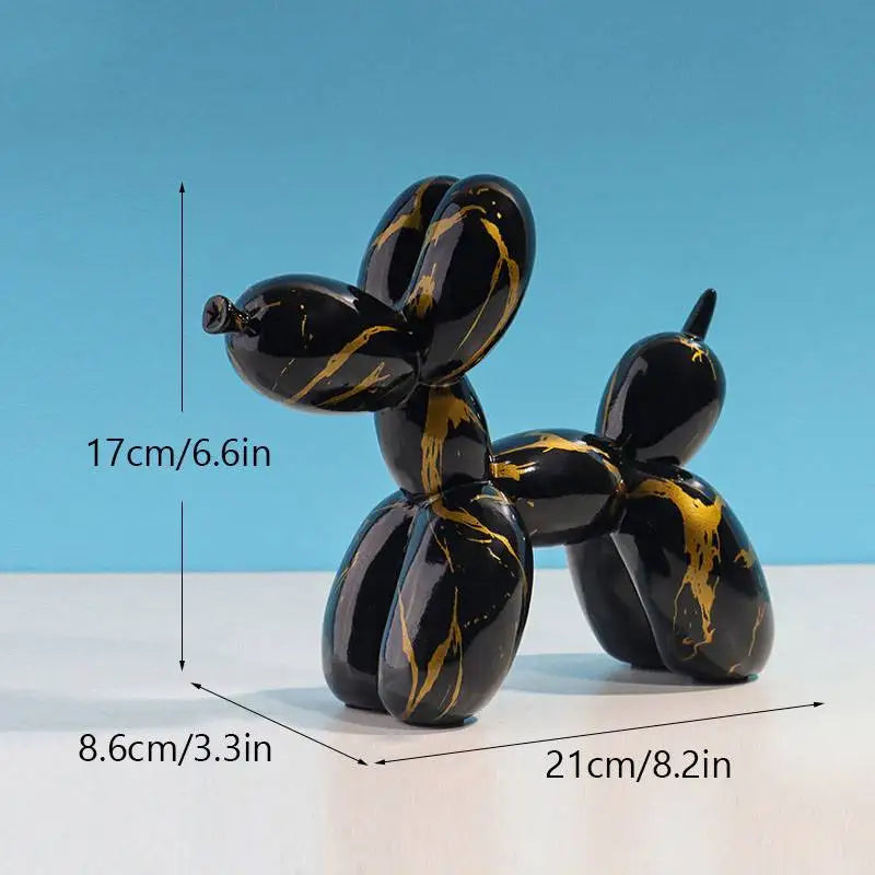 Bunte Ballonhund-Figuren Künstlerische Graffiti-Statuen für Wohnzimmer Couchtisch Süßer trendiger Schmuck für Schreibtischdekoration | Skanto