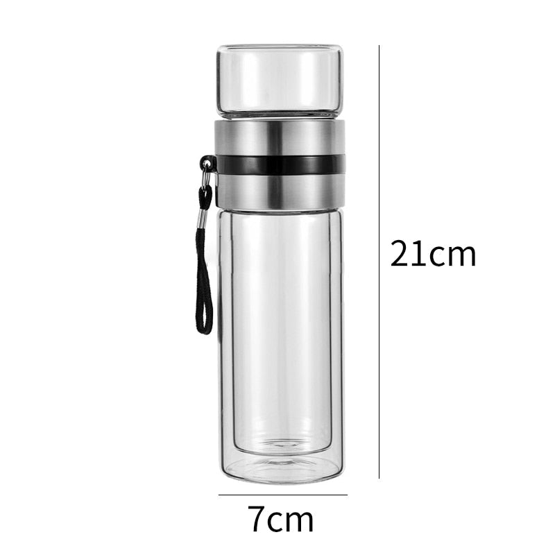 Skanto | 2-in-1 Doppelwandige Thermo Smart Teeglasflasche