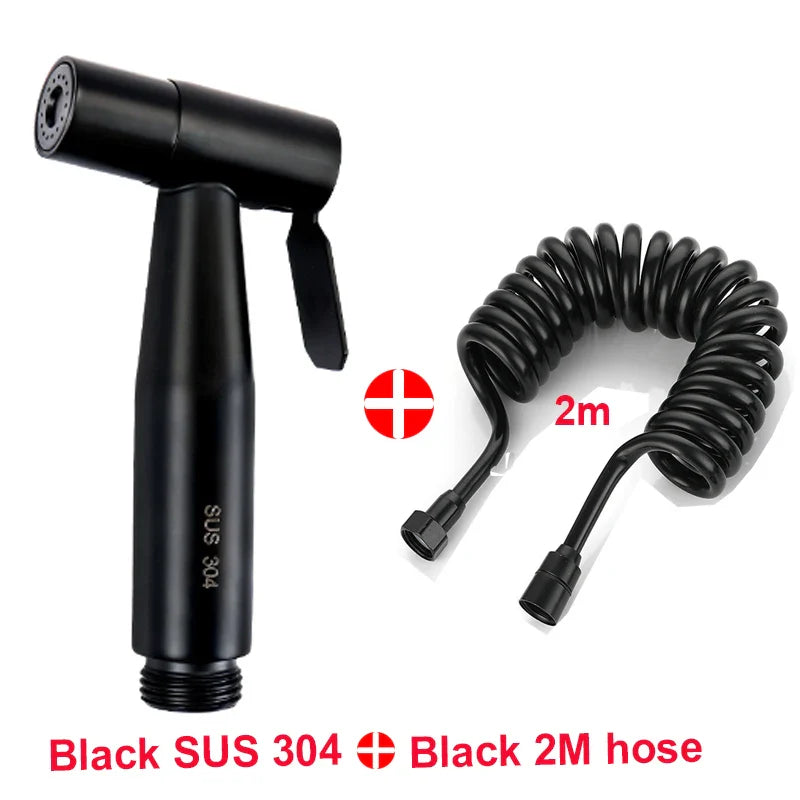 Skanto | Hand-Bidet-Sprühset aus 304 Edelstahl – selbstreinigender Duschkopf für Toiletten-Bidet-Armatur – Hygienische Sprühpistole