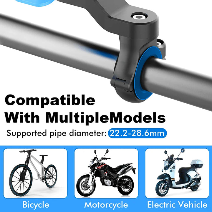 Skanto | RIDELOCK Pro Halterung | Stoßfeste Handyhalterung für Fahrrad & Motorrad | 360° drehbar | Für 4.7–7.2" Smartphones