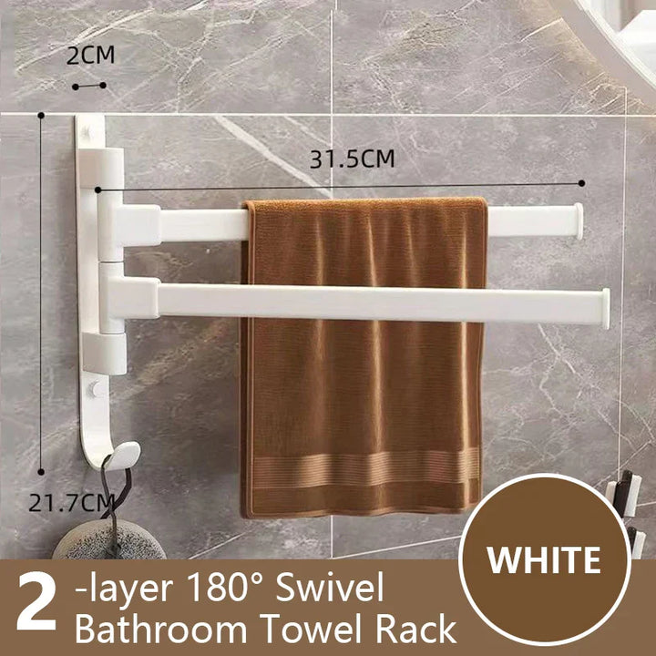 Skanto | Rotbart Handtuchstange Rotbart Handtuchhalter Weltraum Aluminium 1/2/3/4/5-Stangen Handtuchhalter Küchenregal Küchen-Hängeregal Wandmontage