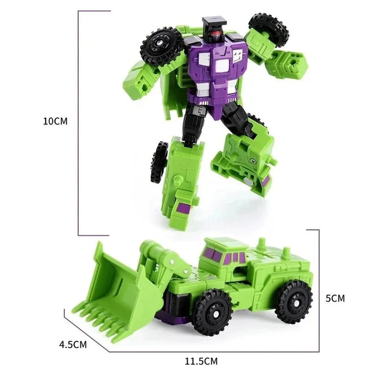 Mini 6-in-1 Verwandlungs-Devastator Actionfigur – Grünes Roboter-Spielzeug für Kinder, perfektes Geschenk für Kinder 22cm (8.6 inches)