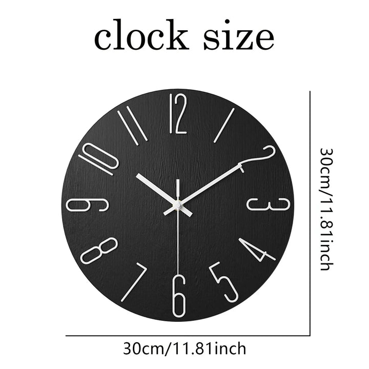 Wanduhr aus Holz im skandinavischen Stil