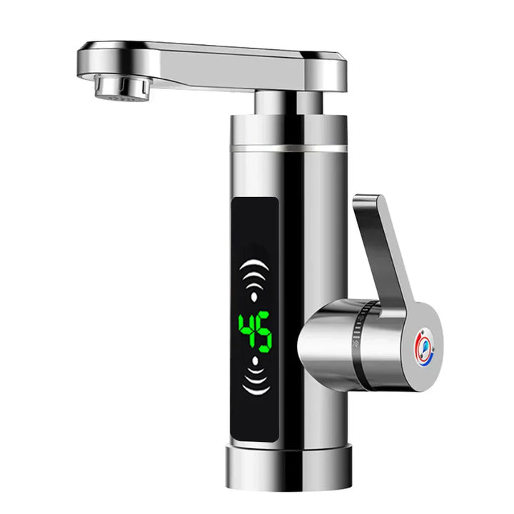 Skanto | ThermoFlow 3000W Instant-Warmwasser-Küchenarmatur mit 360° drehbarem Auslauf – Edelstahl & energieeffizient