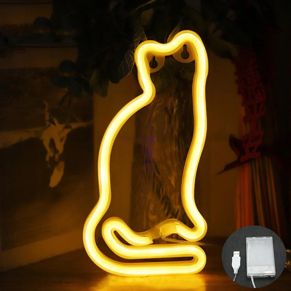Skanto Neon Schild – USB-/Batteriebetriebenes LED-Neonlicht für die Heimdekoration