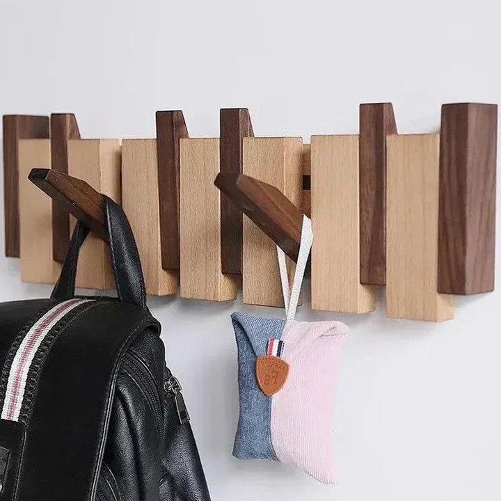 HarmonyHook – Stilvolle verstellbare Wandgarderobe aus Holz