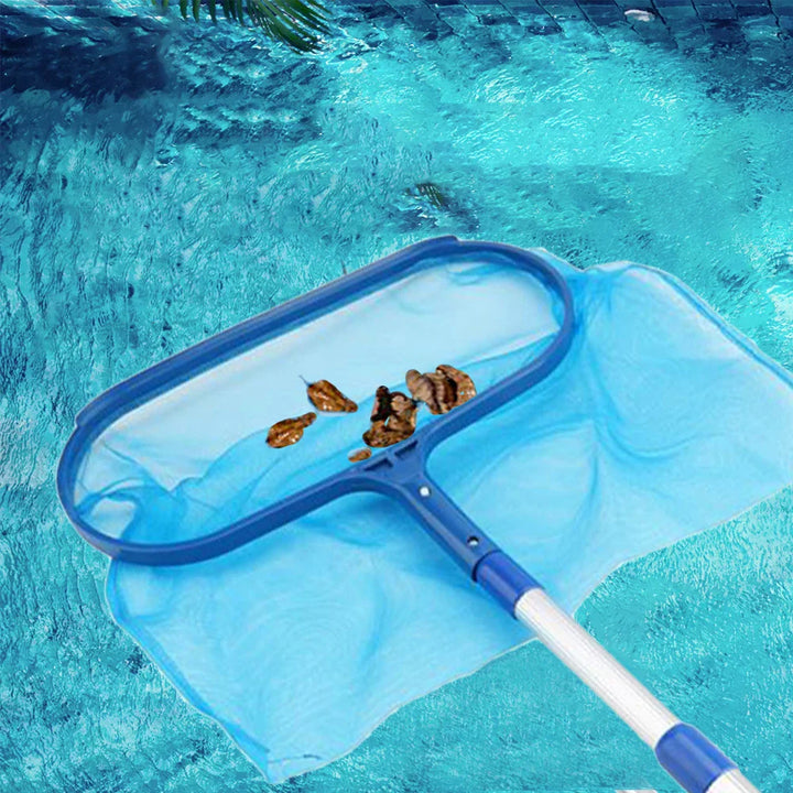 Skanto | AquaSift Pool Skimmer mit Teleskopstiel | Pool- und Teich-Laubkescher | Robustes Netz | Pool- und Spa-Reiniger