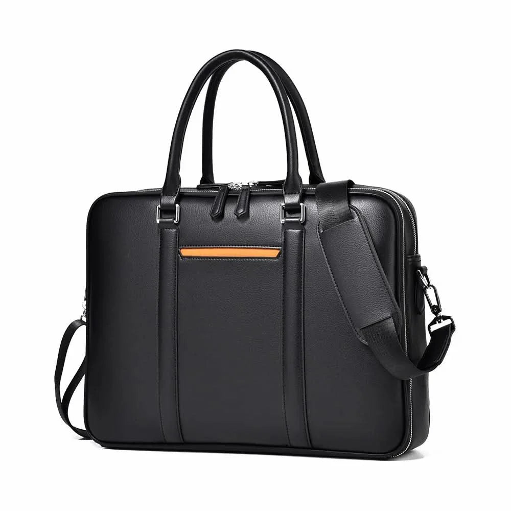 Skanto | Manhattan Business-Laptoptasche aus Leder – Umhängetasche für Dokumente