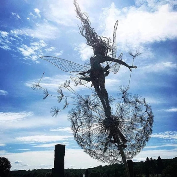 Skanto | Feengarten-Skulptur | Detaillierte Metalldekoration für draußen