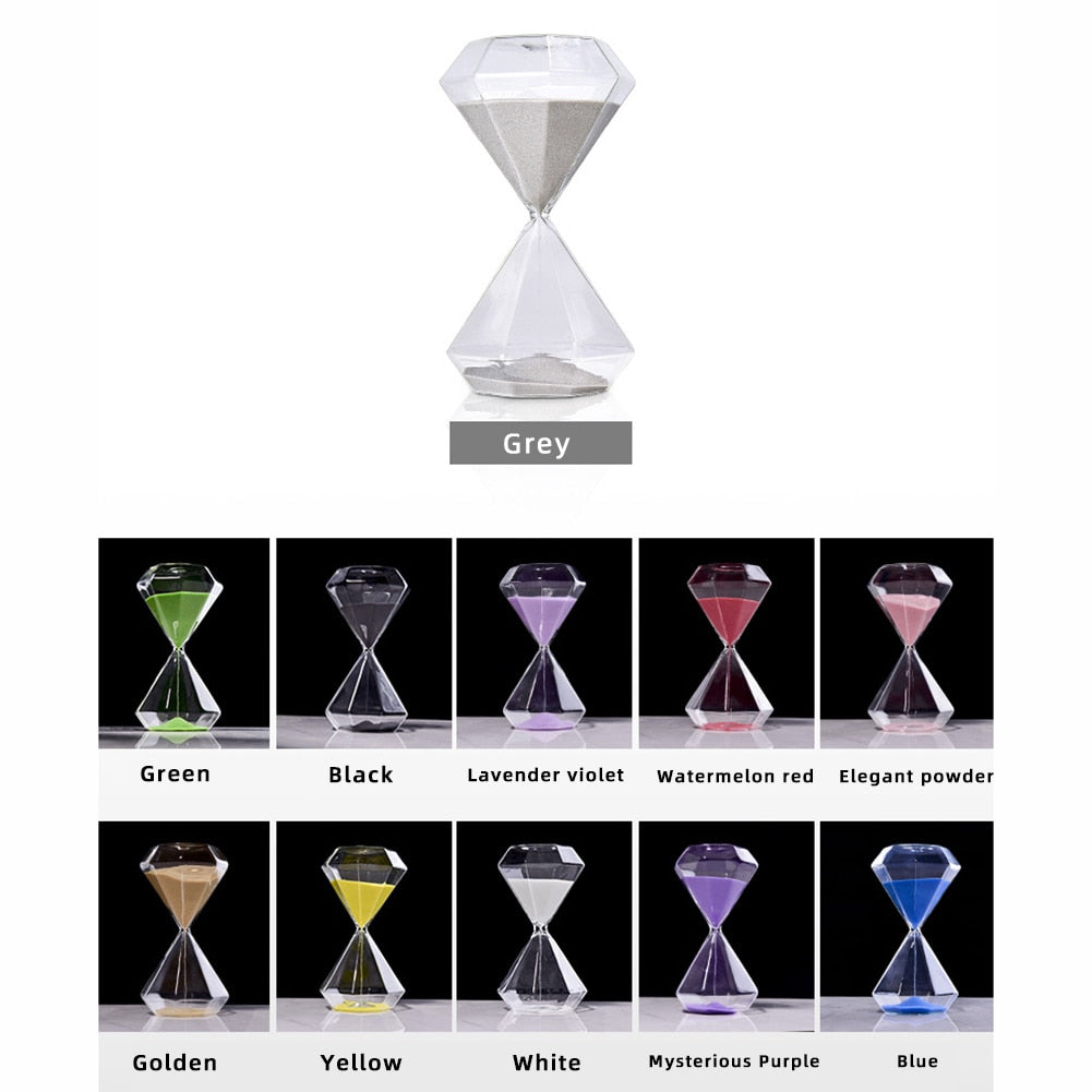 Skanto | 5-60 Minuten Diamant-Sanduhr, Sand-Timer, Sandglas, Kindergeschenk, Timer, Heimdekoration, Erhältlich in mehreren Farboptionen
