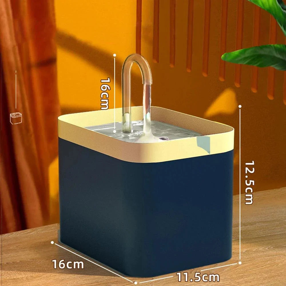 Ultra-leiser Haustier-Wasserbrunnen mit intelligenter Filterung – 1,5 l Edelstahl
