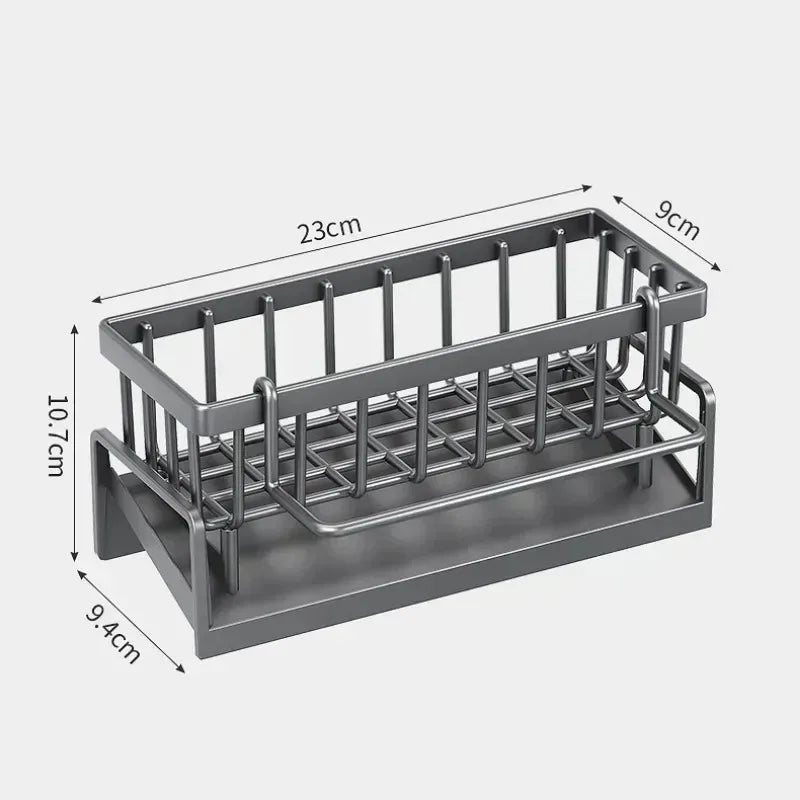 Skanto | Kitchen Soft Sponge Holder | Multifunktionaler Abtropfständer | Für Spüle, Tücher & Spülmittel | Organizer-Regal
