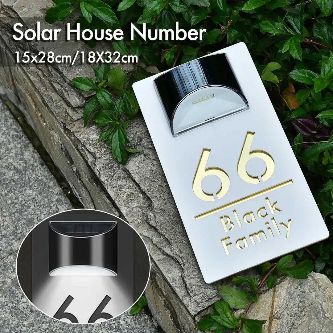 Skanto | Tall – Individuelle Hausnummer Outdoor LED Solar