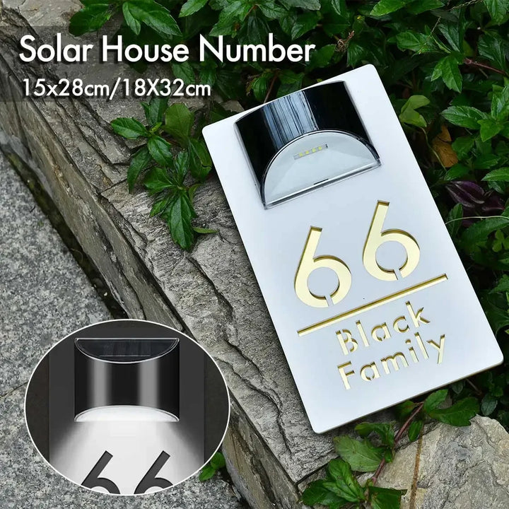Skanto | Tall – Individuelle Hausnummer Outdoor LED Solar