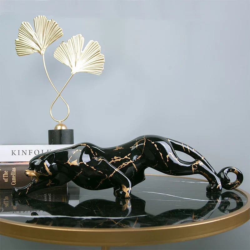 Skanto | Elegante Jaguar-Steinskulptur