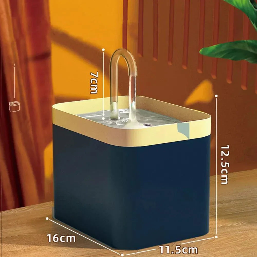 Ultra-leiser Haustier-Wasserbrunnen mit intelligenter Filterung – 1,5 l Edelstahl