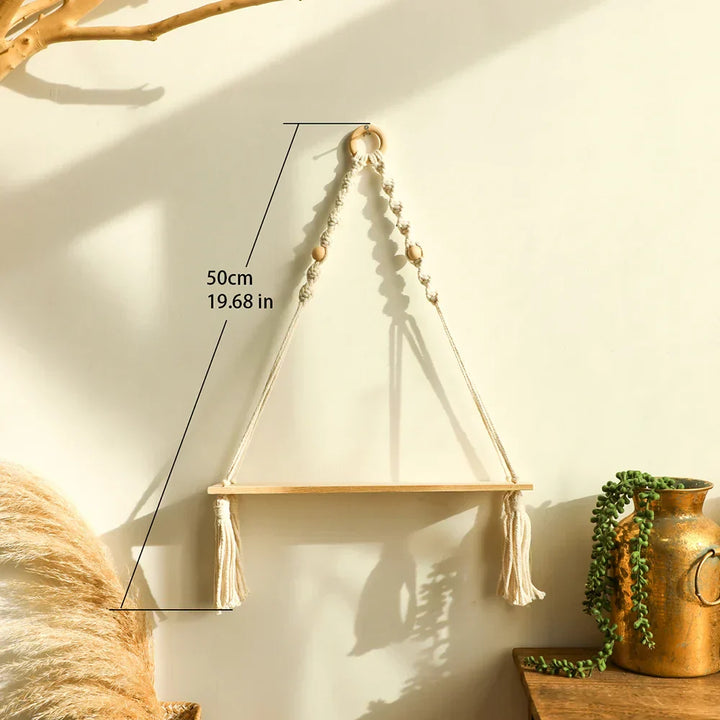 Skanto | Wandregal – Holz – Hängeregale – Boho-Wohndekor – Raumdekoration