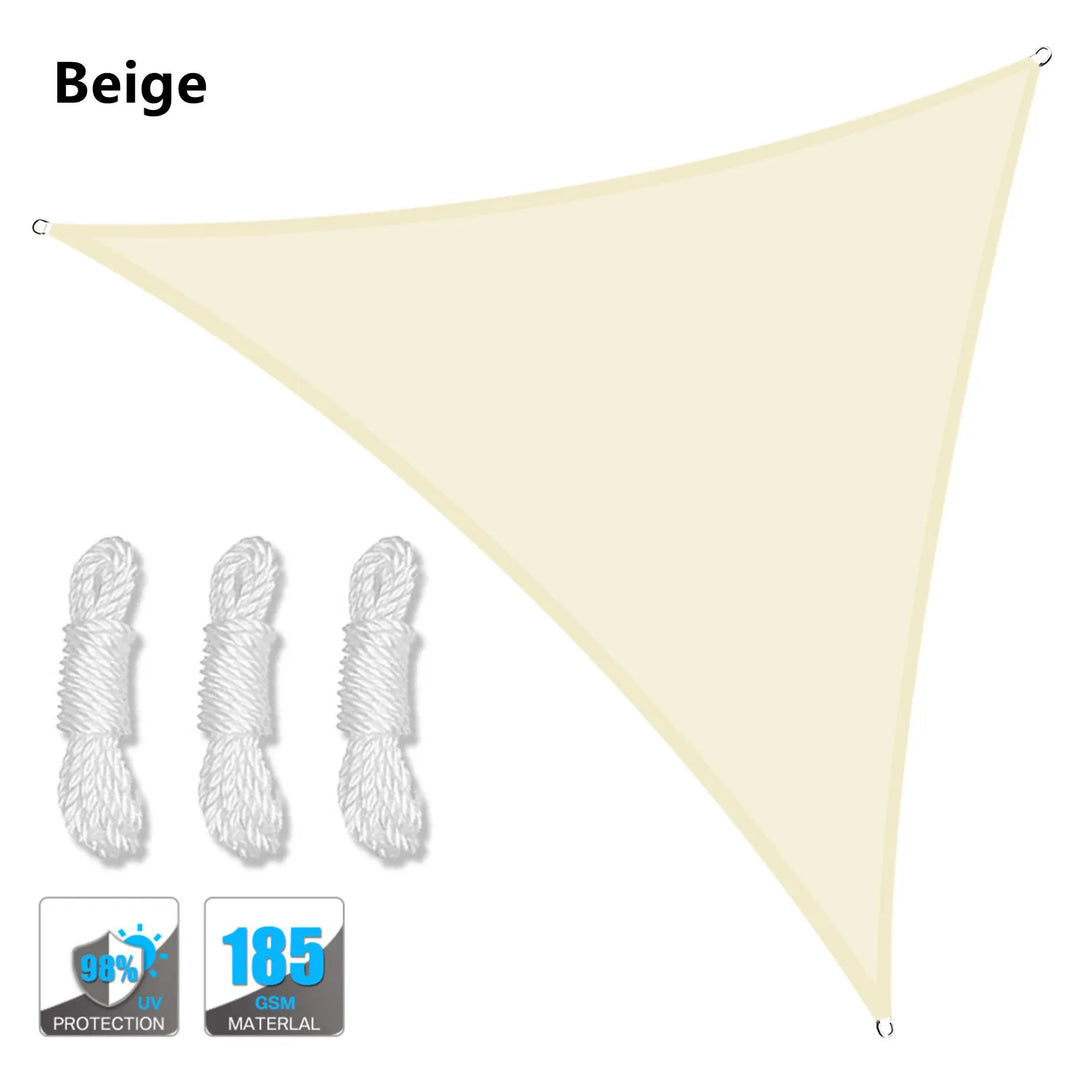 Skanto | 5x5x5/2x2x2M Wasserdichter Sonnenschutz – Dreieckiger Sonnenschutz – Outdoor-Vordach für Garten, Terrasse, Pool – Sonnensegel Markisenstoff
