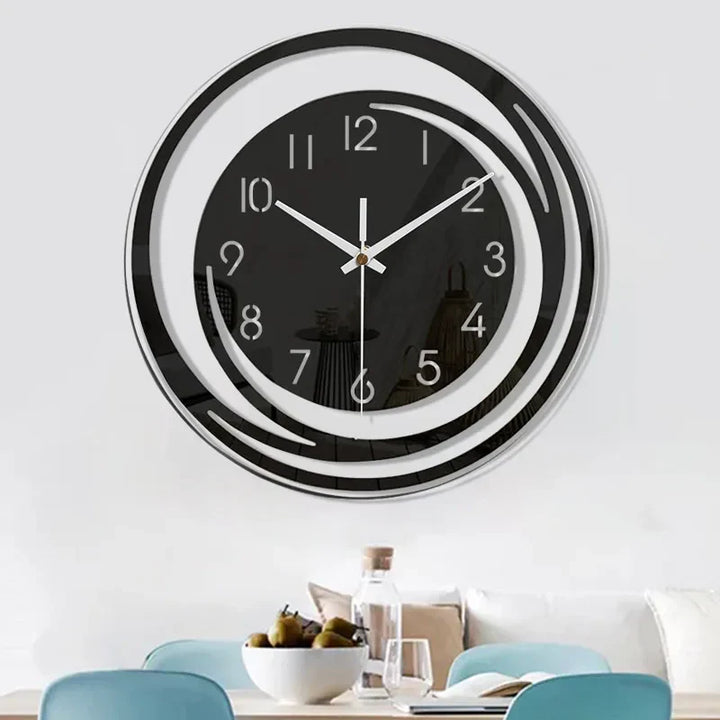 Skanto | Moderne Wanduhr aus schwarzem Acryl - ScandiTime