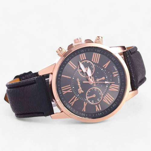 Skanto | Camille Damen-Armbanduhr mit wasserdichtem Lederarmband 42mm