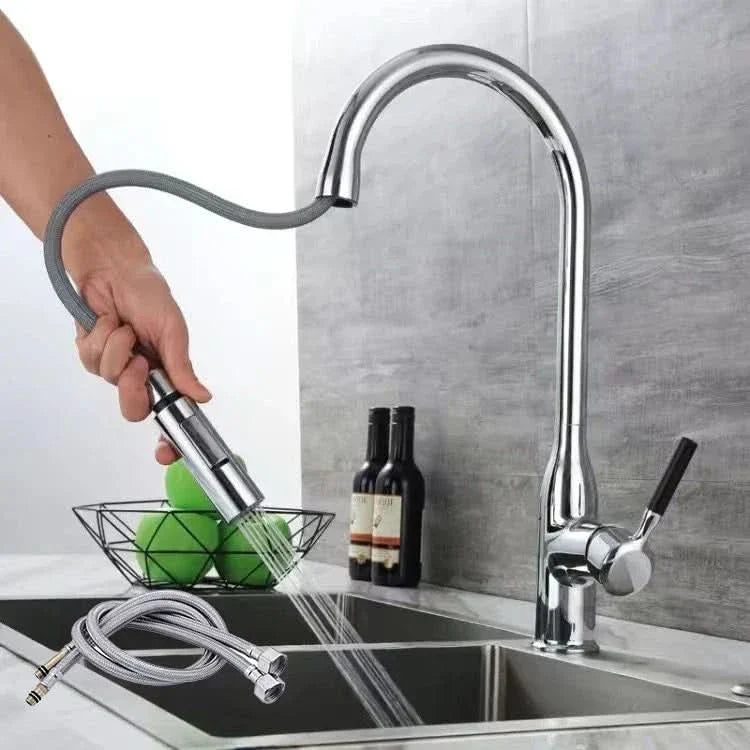 Skanto | Küchenarmatur aus Edelstahl mit ausziehbarem Brausekopf