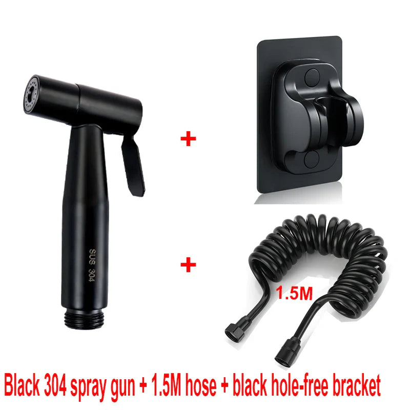 Skanto | Hand-Bidet-Sprühset aus 304 Edelstahl – selbstreinigender Duschkopf für Toiletten-Bidet-Armatur – Hygienische Sprühpistole