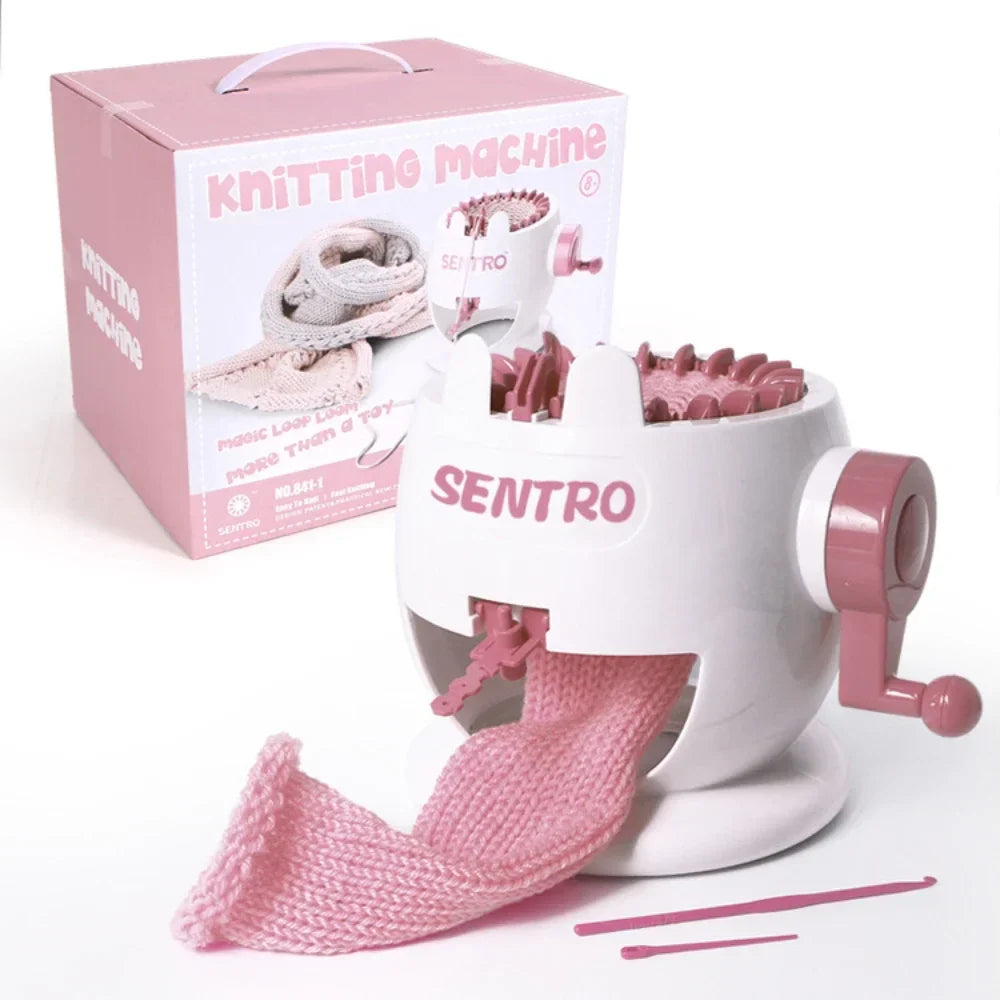 Skanto | Strickolino Strickmaschine | 22 Nadeln | Automatisches Rundstrick-Set für Anfänger & Erwachsene | Schneller Stricker mit Zubehör
