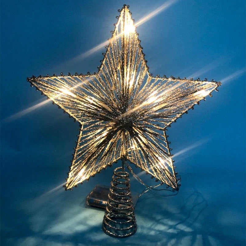 Skanto | TwinkleGlow – LED-Stern-Baumspitze mit warmem Licht und einfacher Montage