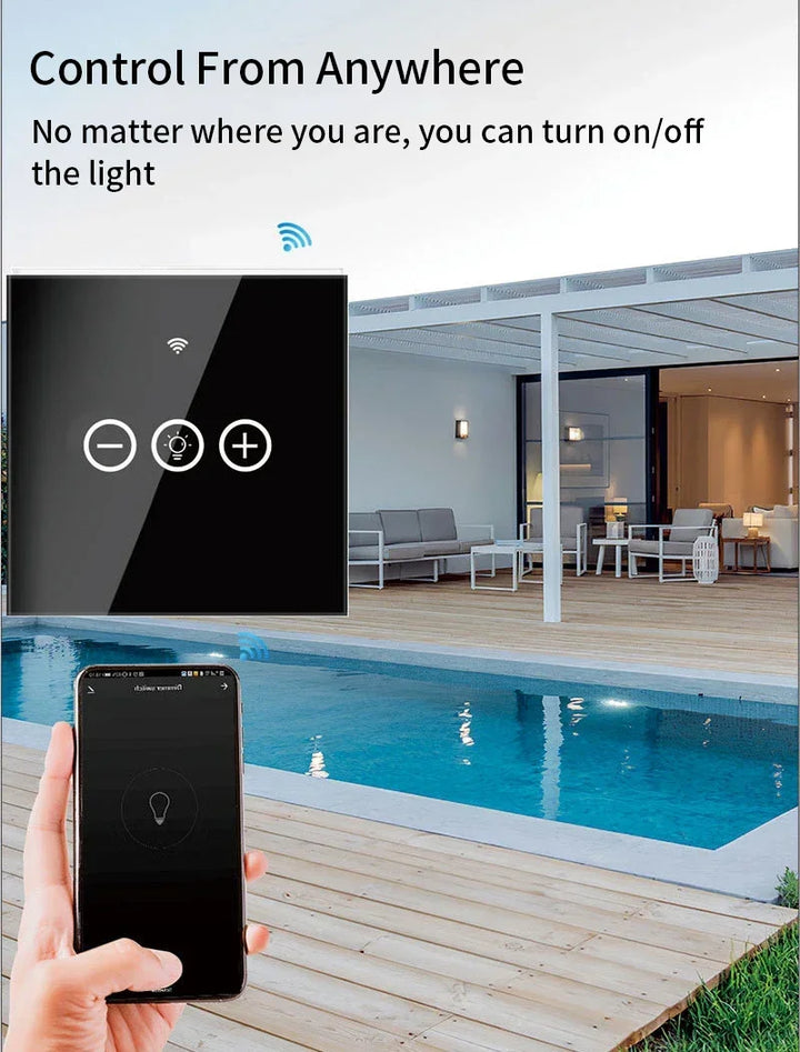 Tuya Smart Licht Wandschalter mit Neutralleiter - WiFi Dimmer Steuerung über SmartLife Google Alexa Apps