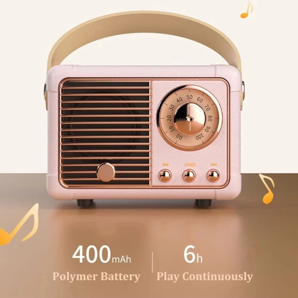 Skanto | Kabelloser Bluetooth-Lautsprecher im Vintage-Stil mit Subwoofer